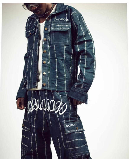 UNCHAINED DENIM JACKET & CARGO TROUSER